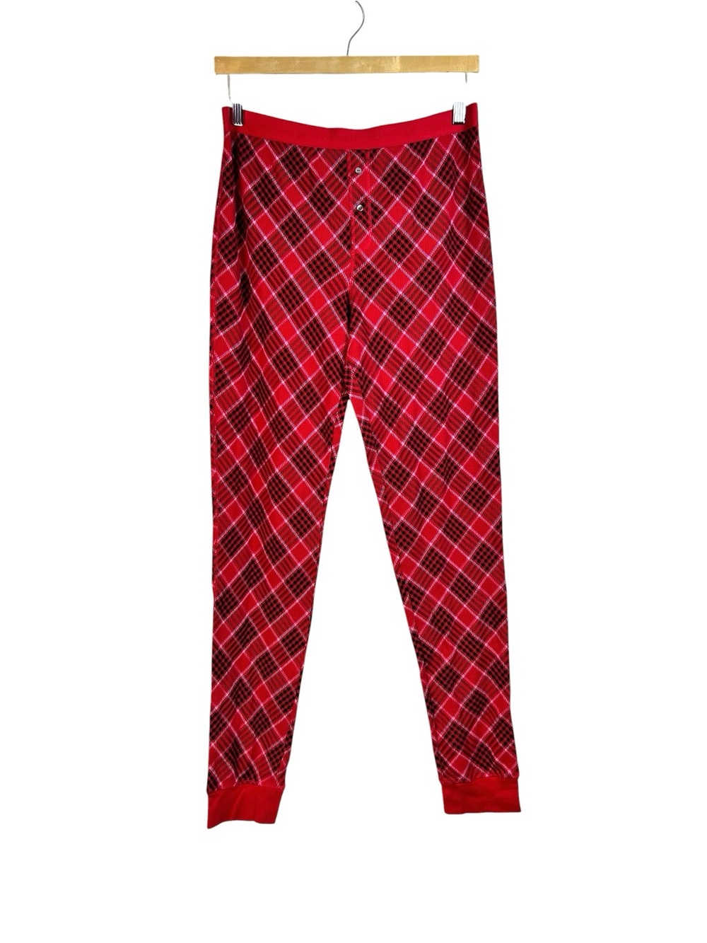 Victoria’s Secret Red Black Plaid Thermal Pajama Pants Size L Loungewear PJs